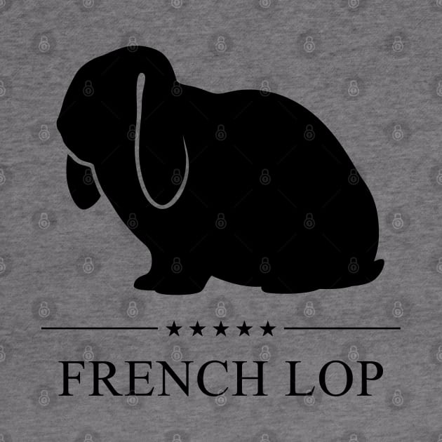 French Lop Rabbit Black Silhouette by millersye